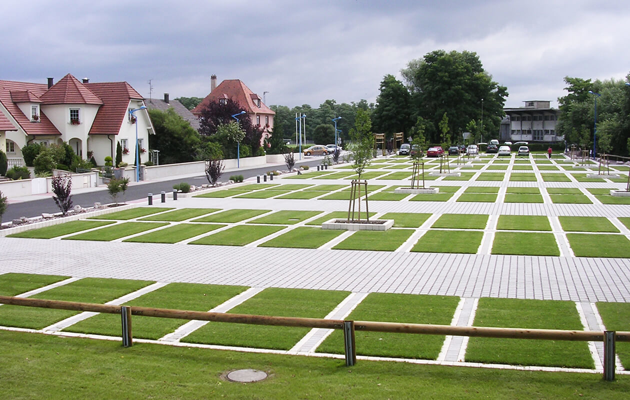 ECORASTER- zatravňovací dlažba- ECORASTER- využití v praxi