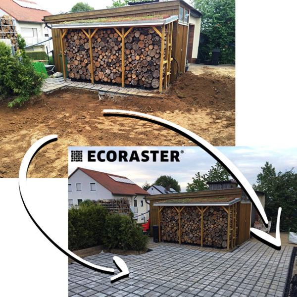 ECORASTER- zatravňovací dlažba- ECORASTER BLOXX- využití v praxi