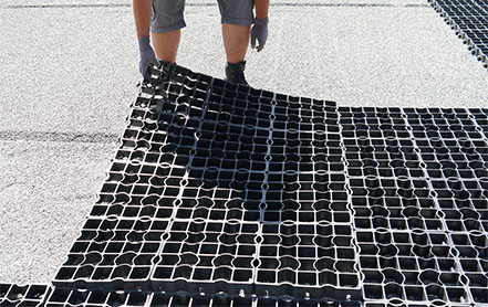 Zatravňovací dlažba ECORASTER pokládka