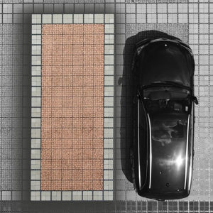 Parkovací misto-komplet složení- zatrávňovací dlažba ECORASTER + drenážní dlažba ECORASTER BLOXX