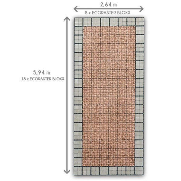 Rozměry parkovacího místa ECORASTER